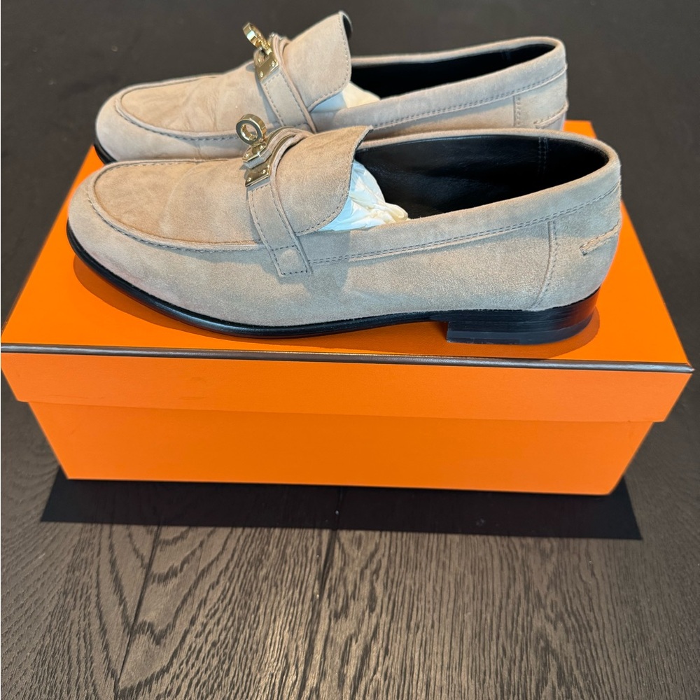 Hermes Destin Loafer Beige Lin USED - Picture 6 of 10